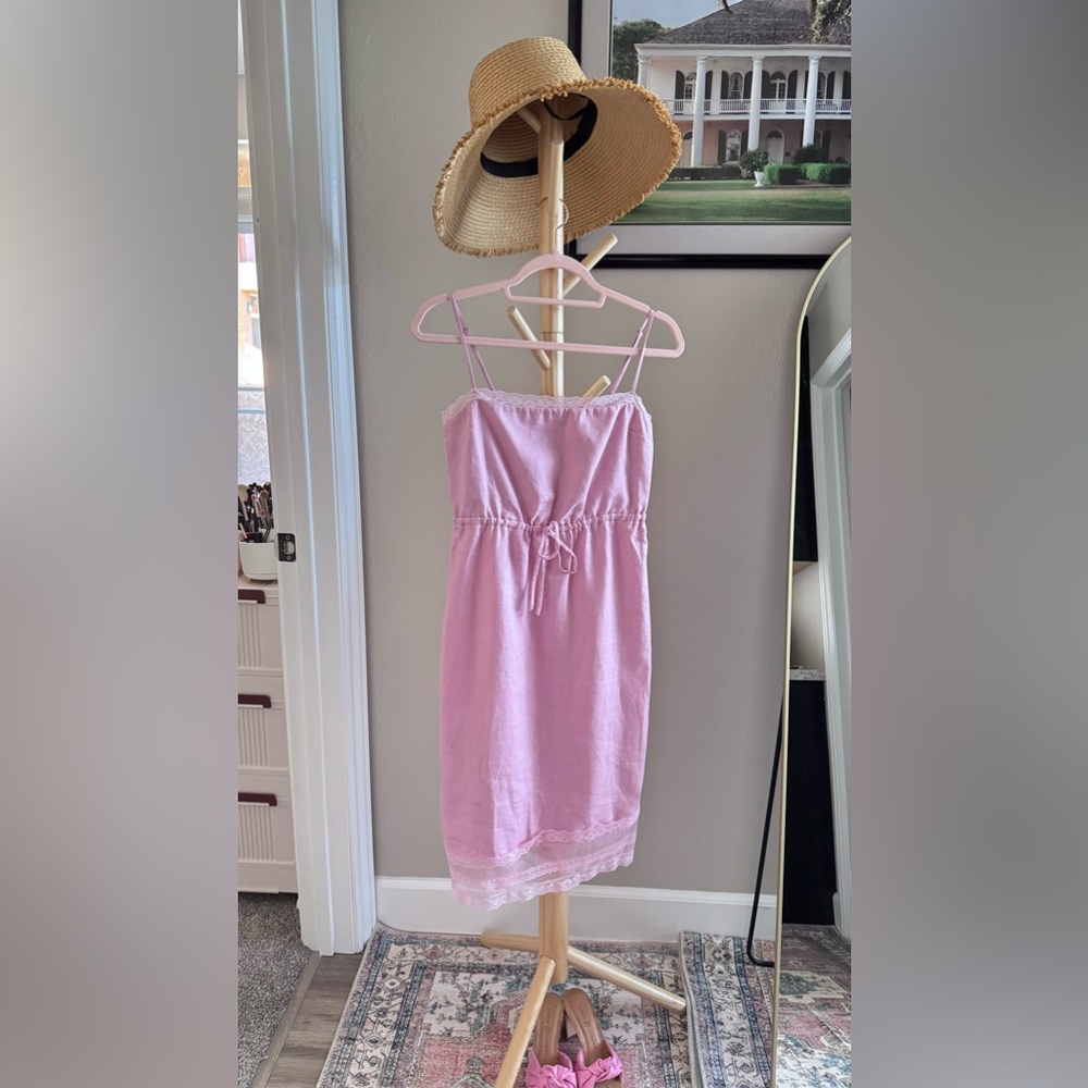 Reformation Neena Linen Dress in Baby girl, size 2, never washed. - Picture 3 of 7